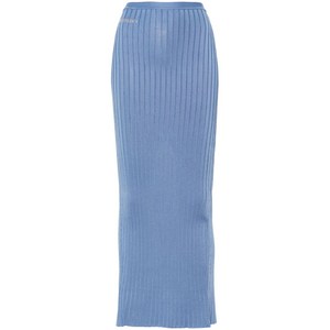 마르니 자카드 로고 골지 맥시 스커트, 블루계열, Italy 40(KR 55)