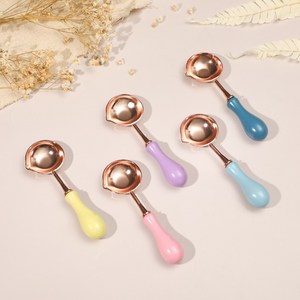실링왁스 스푼 청첩장 해리포터 다꾸 실링 인장 스푼 왁스 취미 만들기 DIY 비즈왁스 카드 엽서 도장, 솜사탕세트, 1세트