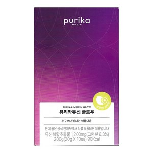 [본사정품] 뮤신 글로우 1box 10포 키위맛 젤리 특허 뮤신 저분자 콜라겐 함유, 1개, 200g