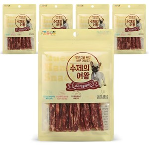 더주스 수제의여왕 강아지 건조간식, 소고기슬라이스, 70g, 5개