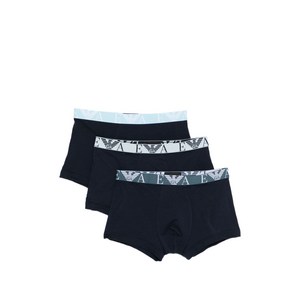 엠포리오아르마니 모노그램 로고 브리프 3팩 세트, 블루계열, S