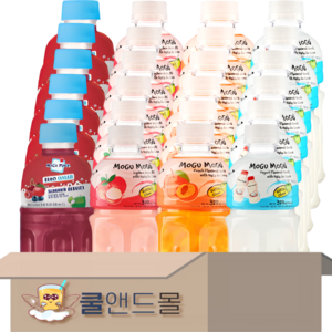[쿨앤드몰] 모구모구 제로슈거 써머베리+리치+복숭아+요거트, 320ml, 24개