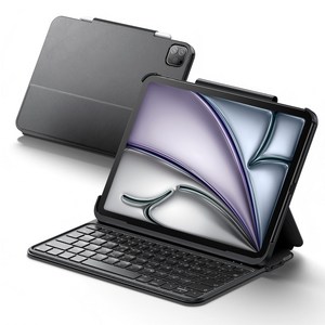 HOU 아이패드 모서리 보호 슬림 키보드 케이스 에어 11 M2 M3 에어4/5세대 프로 11 M4 펜슬 수납 키보드 케이스
