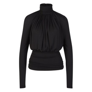 생로랑 개더 블라우스