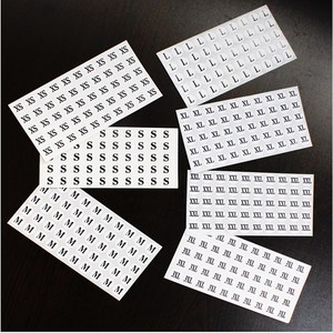 얼반프렌즈 의류 사이즈 스티커(1장-50개)옷치수 라벨스티커, 10장(500개)