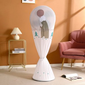 요거조아 고급 프리미엄 먼지차단 선풍기 커버, 곰돌이