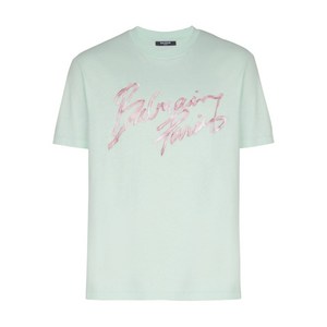 발망 프린트 코튼 티셔츠, 그린계열, Standard M(KR 105)