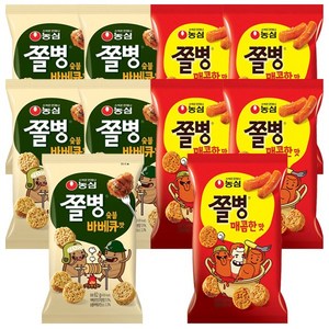 농심 쫄병스낵 매콤한맛, 82g, 10개