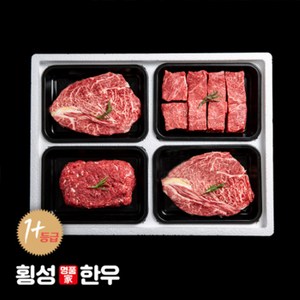 [산지직송]횡성한우 1+등급로스+한우정육선물명호1.2kg
