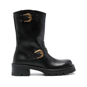 베르사체 메두사 엠보스드 가죽 부츠, Italy 36(KR 230), 블랙계열