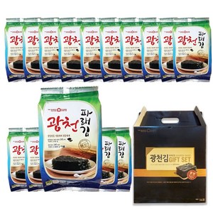 광천 김공장 파래식탁김 파래전장김 삼육식탁김 들기름 전장김 광천김 선물세트, 3.파래 식탁김 15g x 15봉(선물포장), 15개