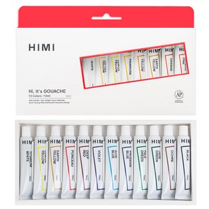 미야 HIMI 과슈물감 수채화물감, 12ml, 24색