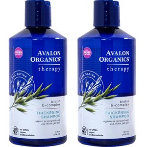 아발론오가닉스 테라피 비오틴 B-콤플렉스 샴푸, 414ml, 2개