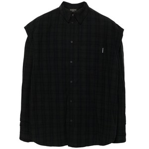 발렌시아가 탈부착식 소매 셔츠