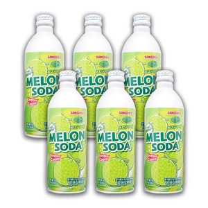 산가리아 멜론 소다 음료, 500ml, 6개