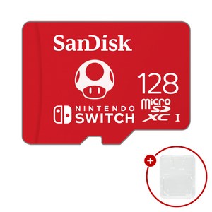 샌디스크 닌텐도 스위치용 마이크로SD 메모리카드 SDSQXAO + SD카드 케이스
