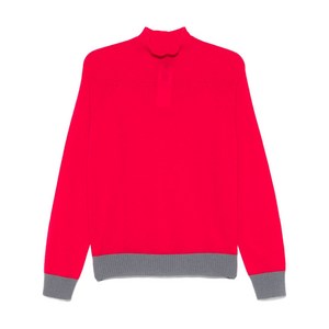 엠포리오아르마니 콘트라스트 트리밍 스웨터