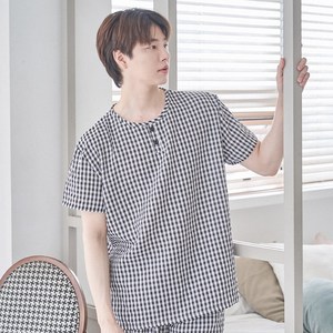 디에스도씨 남성용 냉감 엠보 반팔 잠옷 상하의 세트