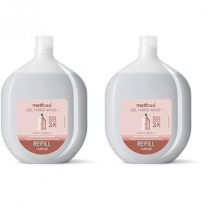 메소드 젤 핸드 비누 리필 바닐라 라즈베리 생분해성 포뮬러 34 Fl Oz 2팩, 34 Fl Oz (Pack of 2)