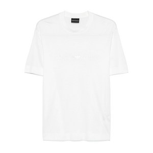 엠포리오아르마니 로고 자수 티셔츠, 화이트계열, Standard XXL(KR 110)