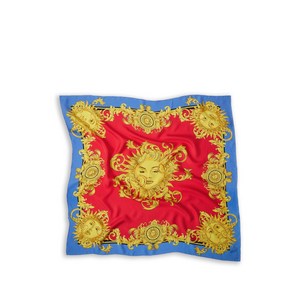 베르사체 프린트 실크 트윌 스카프 90cm