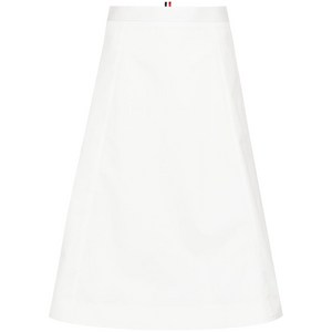 톰 브라운 A라인 미디 스커트, 화이트계열, Italy 40(KR 55)