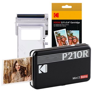코닥 미니 2 레트로 P210R+카트리지 38매 번들 휴대용 포토프린터