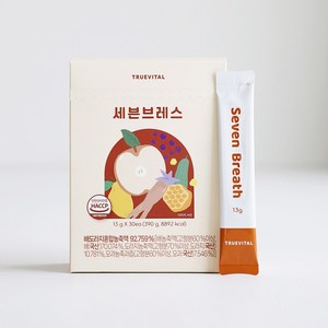 [리뉴얼] 트루바이탈 세븐브레스 짜먹는 배도라지즙 스틱형 2BOX 13g*60포, 390g, 2개