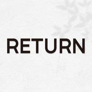 마마픽스 아크릴 도어사인 표지판 블랙, 1개, RETURN