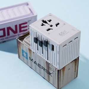 지클릭커 트래블 컨테이너 여행용 멀티 어댑터 PD65W 그레이, 그레이 PD65W, 1개