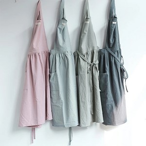 [배송비 무료] 파스텔 원피스 앞치마 시리즈, 베이지, 1개