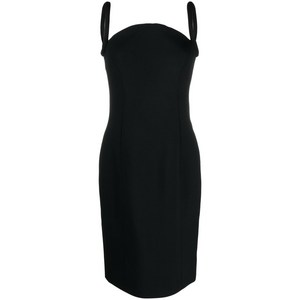 베르사체 민소매 미디 드레스, 블랙계열, Italy 40(KR 55)