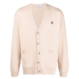 메종키츠네 폭스 헤드 패치 울 가디건, 베이지계열, Standard L(KR 105)