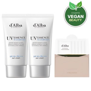 달바 워터풀 에센스 선크림 SPF50+PA++++ 50ml x 2p+ 밸런싱 비건 젤 클렌저 3ml x 5p, 1개