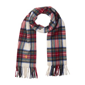 폴로랄프로렌 플레이드 프린지 스카프