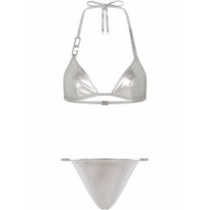 돌체앤가바나 DG 로고 트라이앵글 비키니 세트, 실버계열, Italy 4(KR 55-66)