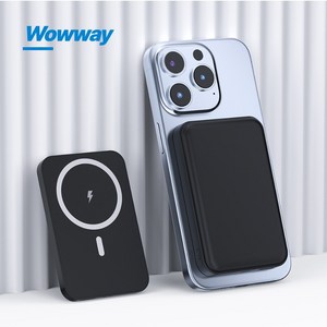 WOWWAY 맥세이프 호환 보조배터리10000mAh 대용량 초고속충전 PD+QC 3.0 기내용 C타입 무선 보조밧데리