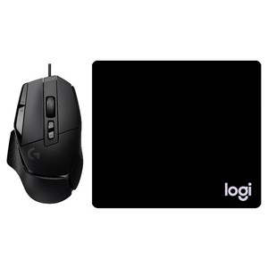 로지텍 게이밍 유선마우스 + 마우스 패드 일반형