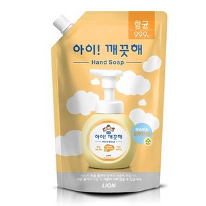 아이깨끗해 핸드워시 리필용 순 파우더향, 600ml, 3개