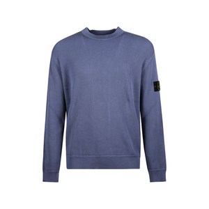 스톤 아일랜드 배지 크루 넥 스웨터, 블루계열, Standard S(KR 90)