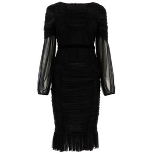 톰포드 세미 시스루 미디 드레스