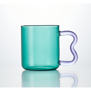 모던하우스 봉봉 위글핸들 내열 유리머그(teal geen) 370ml GA0123030, 단품, 1개