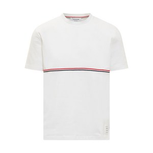 톰 브라운 스트라이프 디테일 티셔츠, 화이트계열, Numeric 2(KR 100)