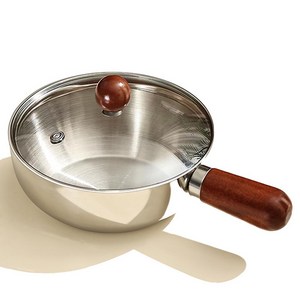 SoBuy 인덕션 스테인리스 1인용 편수냄비 라면냄비, 실버, 16cm, 1개