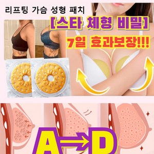 [효과보장!!!] 리프팅 볼륨 가슴 관리 패치 가슴전용 찜질팩 /가슴 확대 패치, 4pcs*10 [A→B!!!], 1개