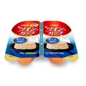 [이나바] 트윈컵 참치&관자 35gX4개, 혼합맛( 참치/관자), 35g, 4개