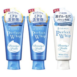 센카 퍼펙트 휩 페이셜 워시 120g 2개 + 퍼펙트 휩 화이트 클레이 120g 1개