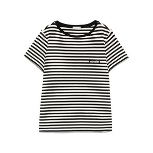 몽클레르 스트라이프 코튼 티셔츠, 블랙계열+화이트계열, Standard L(KR 77)