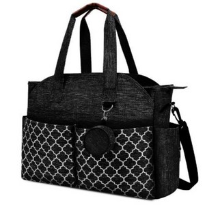 레브리 기저귀가방 대형 방수 보온보냉 가벼운 유모차가방 숄더백, 블랙