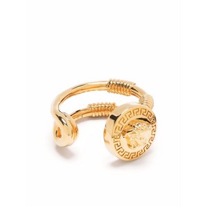 베르사체 세이프티 핀 밴드 링, Size 23, 골드계열